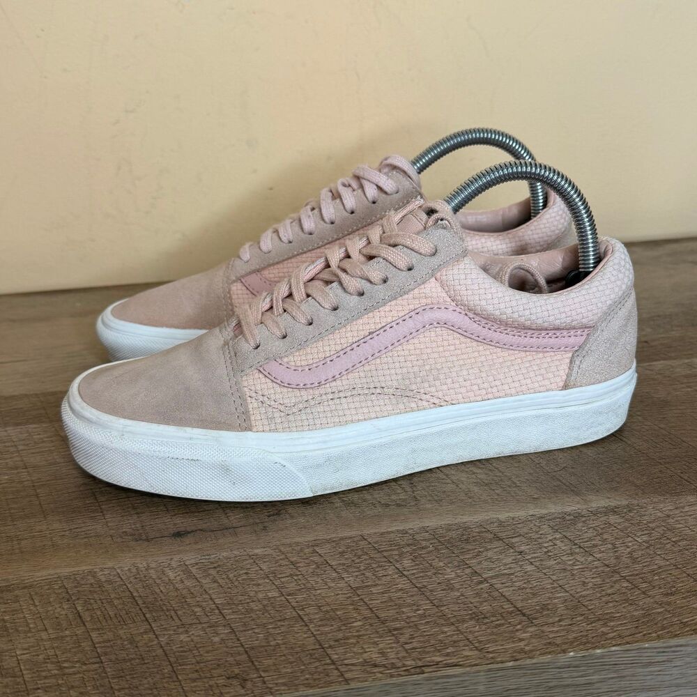 Vans Old Skool Woven Check Spanish Villa Suede Canvas Shoes Women Size 9